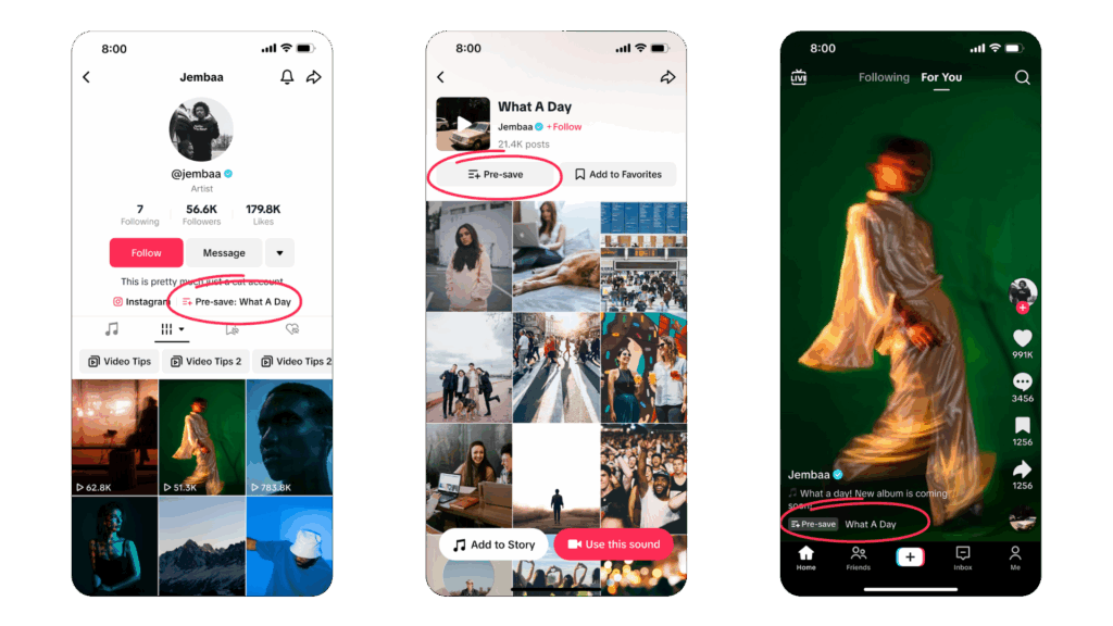 Presave TikTok
